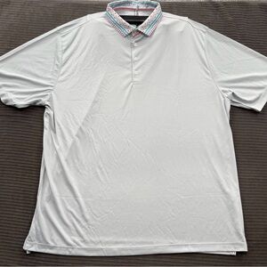 Classic Polo Shirt with Patterned Collar NWT Zyia